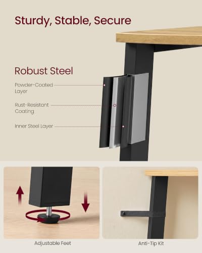 Image of VASAGLE 4-Tier Corner Shelf Stand, Modern Ladder Shelf
