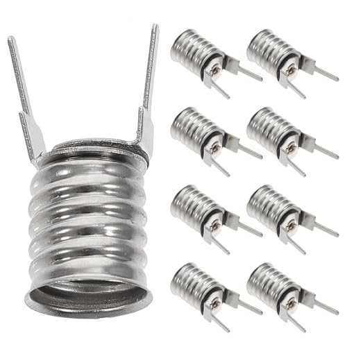 Image of SHOWERORO 10pcs E10 Screw in Mount Light Socket Mini LED Bulb Holder with Screw Base for Indicator Lamps and Small Bulb Fixtures, Suitable for Electrical Lighting Accessories