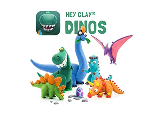 Hey Clay - Colorful Kids Modeling Air-Dry Clay, 18 Cans with Fun Interactive App (Dinos) Hey Clay - Colorful Kids Modeling Air-Dry Clay, 18 Cans with Fun Interactive App (Dinos)