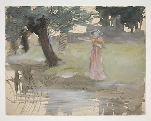 Tableau femme debout Edwin Austin Abbey 60x90cm pour habiller un grand mur vide de chambre
