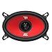 MTX Terminator46 Durable 40 Watt RMS 4 x 6 Inch 2 Way Polypropylene Coaxial Car Speakers with Durable Steel Basket and Mylar Dome Tweeter