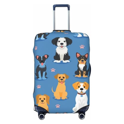 Cute Dogs Luggage Covers For Suitcase, Suitcase Cover Protector Anti-Scratch Travel Suitcase Cover Fit 18-32 Inch Luggage