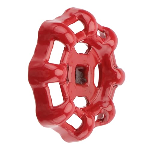 Image of Gate Valve Red Cast Iron 6mm Stem Hole Hand Wheel