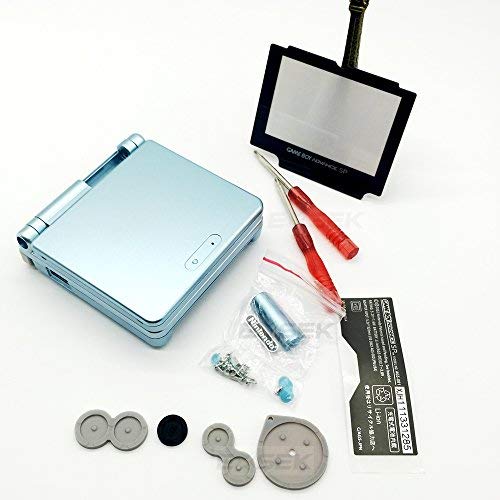 Replacement Housing Shell Pack Compatible with Gameboy Advance SP, GBA SP Full Housing Shell (Light Blue)