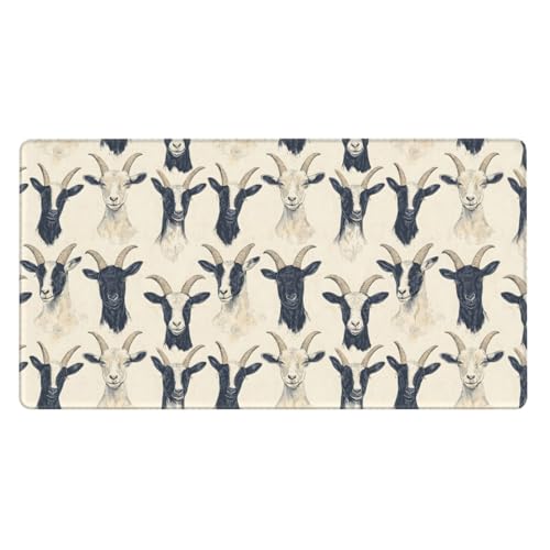 Tapis de souris de jeu grand format caoutchouc pour ordinateur portable avec bords cousus