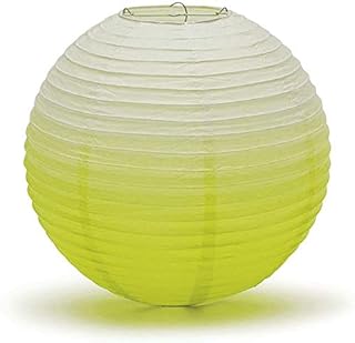 Round Paper Globe Lanterns - Candy Apple Green Ombre