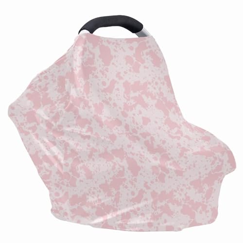 Image of Cow Print Car Seat Cover Baby, Breast Feeding Covers for Women Soft Breastfeeding Cover - Multi Use Baby Stroller and Carseat Cover