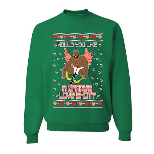 wild custom apparel I have a Big package Meme Barry Wood Ugly Christmas Sweater Crewneck Sweatshirt
