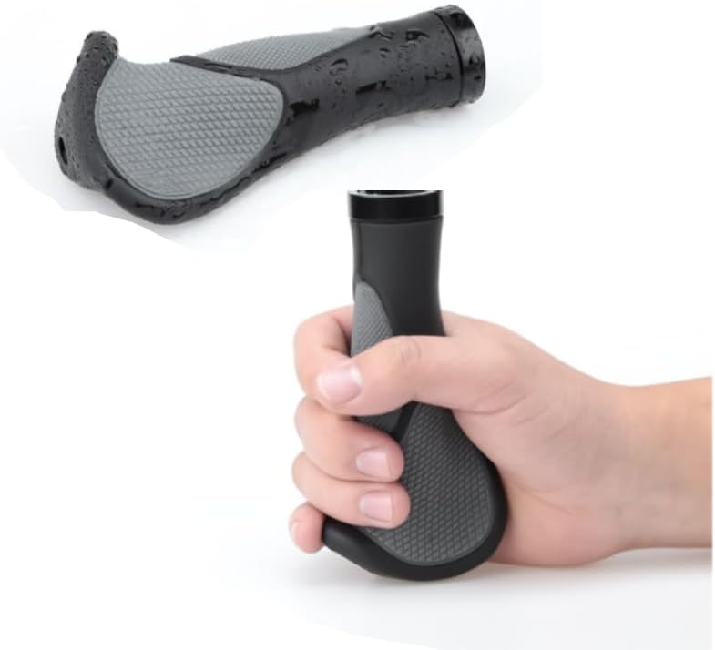 Miniatura 7 de Empuñaduras para manillar de bicicleta de montaña, agarre de goma para manillar de bicicleta con anillo de bloqueo antideslizante para bicicletas
