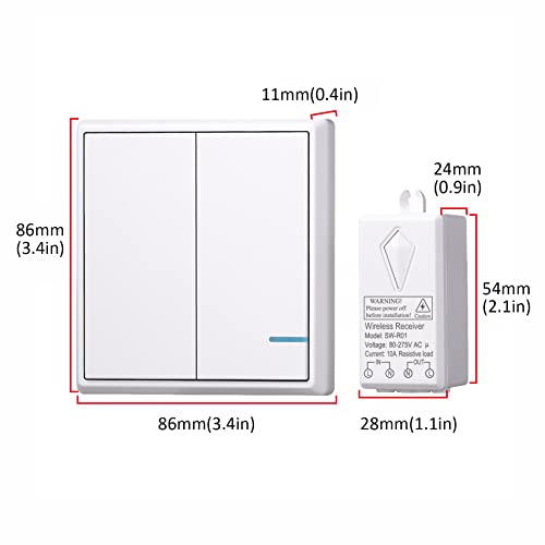 Interruptor inalámbrico para luces y control remoto de lámparas sin cablear 7