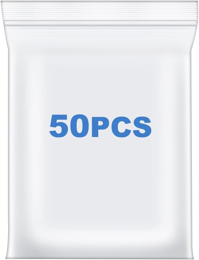 50 PCS 11″ x 15″ Large Thick 2.4 Mil Clear Zip Poly Bags Plastic Reclosable Zip Seal Lock Bags Clothing Shoes Toys Prints Zipper Bag
