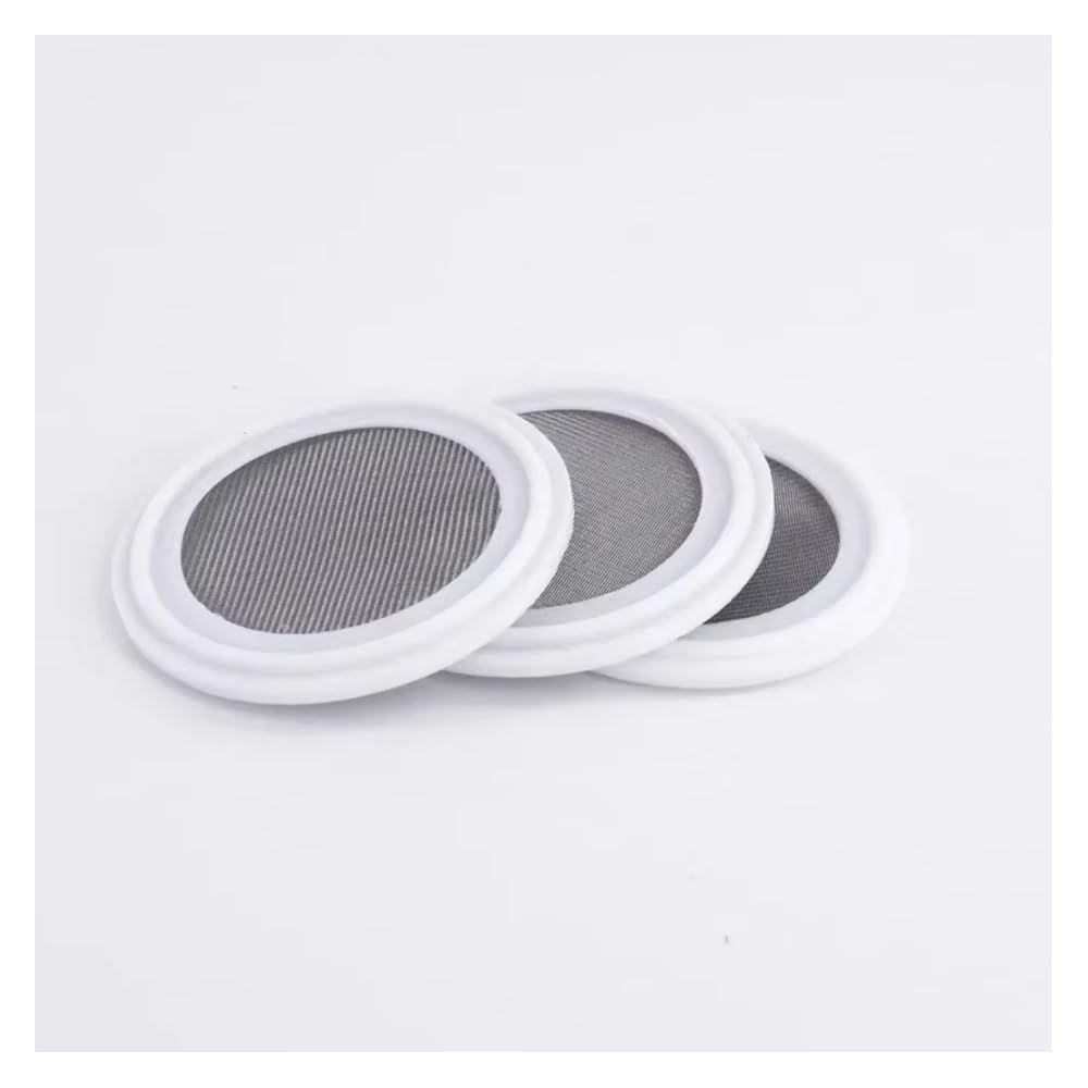 77.5mmOD-2.5Inch TC Triple Clamp Strainer Screen 10-500 Mesh Stainless Steel 304 PTFE Sanitary Gasket Seal for Home Brewing(200 Mesh)