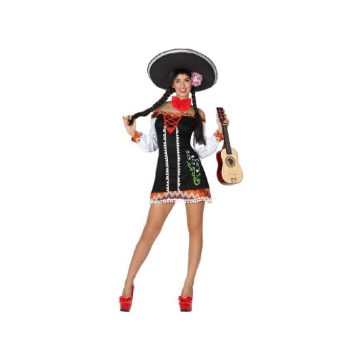 Atosa disfraz mariachi mujer adulto vestido corto XL