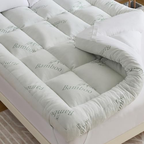 WhatsBedding 5 Inch Memory Foam Mattress Topper King Size for Back Pain Relief, with Cooling...