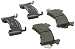 ACDelco 14D154CH Advantage Ceramic Front Disc Brake Pad Set