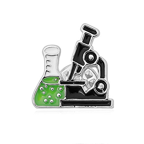 SenFai Gold Color Microscope Pin and Brooch (Silver)