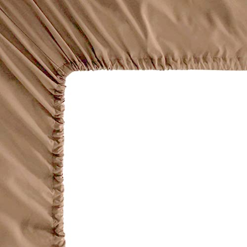 Image of Mocassi Queen Sheet Set - Luxury Hotel 1800 Premier Bedding Sheets & Pillowcases - Ultra Soft Breathable & Cooling Bed Sheets - Deep Pocket - Wrinkle Resistant - 6 Piece Set - Queen, Taupe