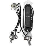 Captadores de Guitarra Elétrica, Captadores de Guitarra Abs, Buraco de Som, Captador Magnético de 6 Cordas para Guitarra Elétrica Acústica (Branco)