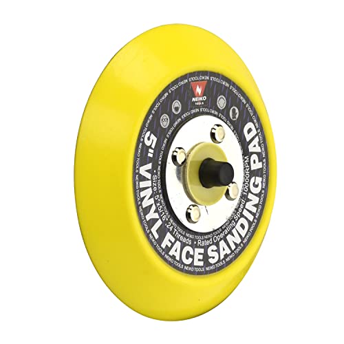 Neiko 30261A 5” Sanding Pad With Vinyl Psa Backing, 5/16” Arbor With 24 Thread Mounts, 10,000 Rpm, Sanding Pads Are Ideal For Orbital And Dual Action Sander #TOP3