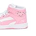 PUMA, Unisex, Rebound Layup Mid Hook and Loop (Little Kid), Pink Lilac/Puma White, 1, Medium