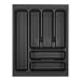 Produktbild Orga-Box I Besteckeinsatz 369 x 473 lavagrau mit Perlstruktur für Blum Tandembox Antaro/Intivo u. ModernBox im 45er Schrank Besteckkasten