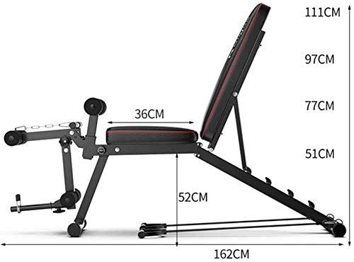 ABZHNM Foldable Adjustable Weight Bench
