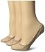 Via Spiga Women's 3 Pack Lace Shoe Liner No-Show Sock, Nude, One Size