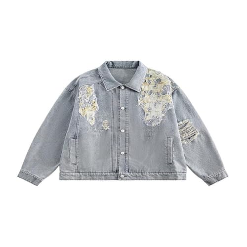 Veste en denim homme hip hop ample pour éviter le froid du printemps