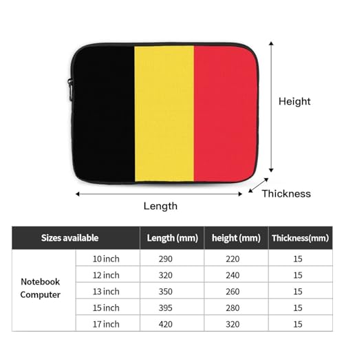 Flag Of Belgium Laptop Sleeve Case 15 Inch Suitable For Notebook Computer Tablet Traveling Carrying Simple Case4