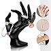 yuntop 1 Pack Hand Form Ring Holder Mannequin Hand Jewelry Organizer Stand Watch Stand Bracelet Ring Support Aesthetic Rack (Black)