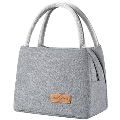 Lunch Bags Cooler Tote for Women Men Kids, MH MOIHSING Portable Insulated Thermal Lunch Tote Bag, Leakproof Lunch Box Canvas for Office Work School Picnic