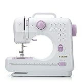 Mini Sewing Machine for Beginner by Kalatic - Small Electric Sewing Machines with 2 Speed 12 Built-in Stitch Patterns, En/Fr Manuals Included KT-054-CA-A17