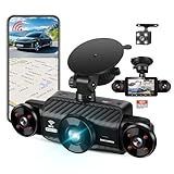 4 Channel Dash Cam 360 Degree View 5G WiFi & APP Control, WIZACE 2K Front and Rear Inside, Left Right Dash Camera for Cars Free 64GB TF Card, G-Sensor, Night Vision, 24H Parking Mode
