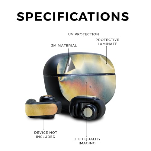 Image of Glossy Glitter Skin Compatible with Bose Ultra Open Earbuds - Eye of The Storm - Premium 3M Vinyl Protective Wrap Decal Cover - Easy to Apply | Crafted in The USA by MightySkins