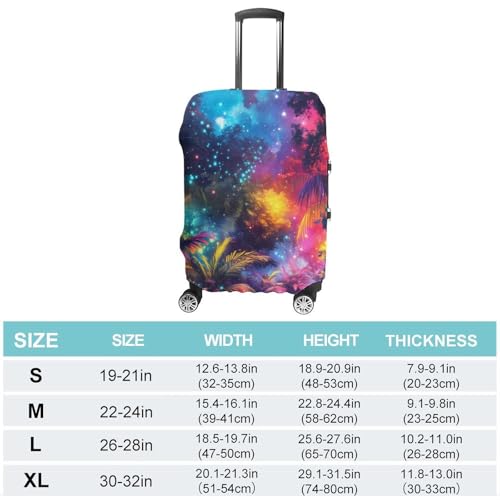 Fantastic Starry Forests Travel Luggage Cover Suitcase Protector Baggage Covers for Men Women S2