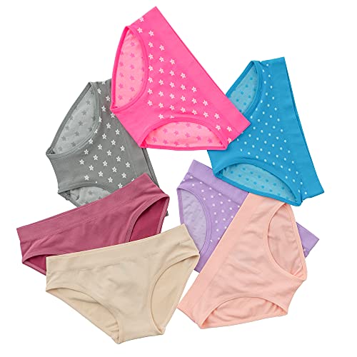 Alyce Intimates Seamless Girls Bikini Panties, Pack Of 8 | Solids & Prints #TOP5