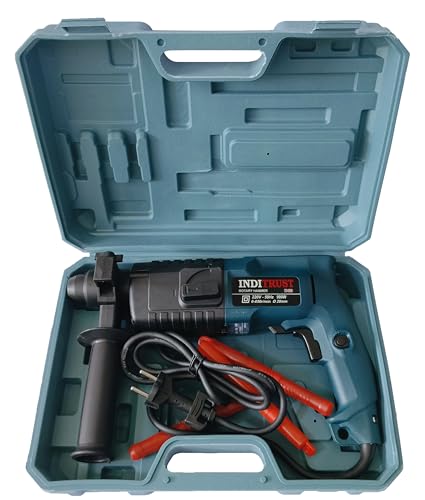 Image of Inditrust 6-Month Warranty 850W 20mm Electric Hammer Drill Machine with 3pc Hammer bit Left /Right Rotary Hammer Drill 100% Copper Winding (BLUE)