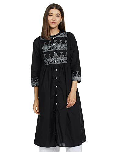 Image of Amazon Brand - Myx Women's Printed Kurta and Pant Set in Cotton (Available in Plus Sizes)
