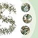 Egolot 70 Inch Lamb Ears Greenery Garland with Ivory Forsythia Flowers, Year Round Farmhouse Floral Garland for Mantel Stair Fireplace, All Seasons Indoor Outdoor Everyday Decor