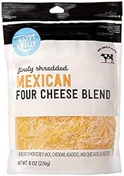 Amazon Brand - Happy Belly Shredded Mexican Four Cheese Blend, 8 Ounce
