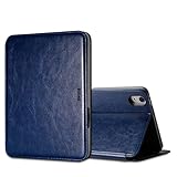 HCHY Case for iPad Mini 6 (6th Generation) 8.3 Inch 2021 Case,Vegan Leather Folio Stand Protective Smart Cover with Multi-Angle Viewing, Sleep/Wake Cover (Blue)