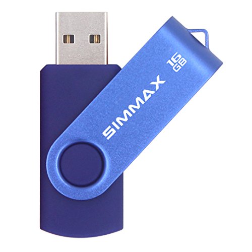 Simmax Usb Flash Drives 2 Pack 16Gb Memory Stick Swivel Design Usb 2.0 Flash Drive Thumb Drive Zip Drives (16Gb Blue Green) #TOP3