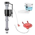 Universal Toilet Repair Kit Inside Tank, 2-Inch Flapper, Adjustable Fill Valve,Toilet Flusher Replacement Kit, Quiet and Easy to Install (Red)