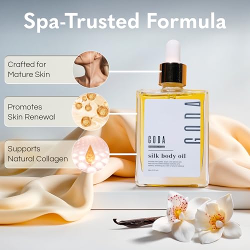 image for GODA Silk Body Oil Women - Firming Anti Aging Moisturizing Formula, Cr