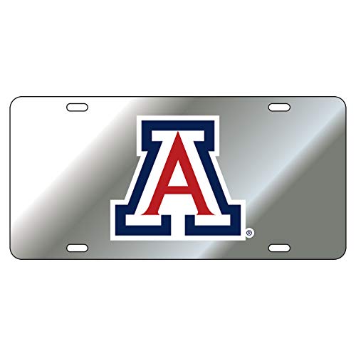 ARIZONA WILDCATS Silver Mirrored License Plate Tag