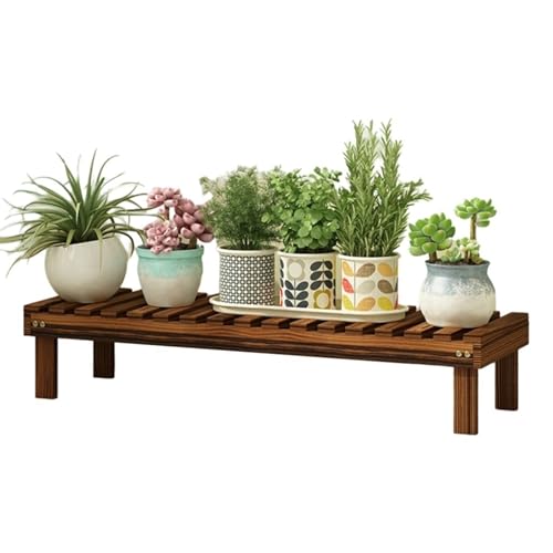 Recipientes para plantas suculentas, macetas decorativas de suelo, gran capacidad de carga, soporte de madera de múltiples niveles para flores para balcón y taburete para plantas de interior