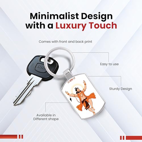 Image of Stylish Metal Keychains with Permanent Glossy Print - Inspirational Quotes & Spiritual Designs - Perfect Key chains for loved ones, Personal Use, Gifts & Return Gifts