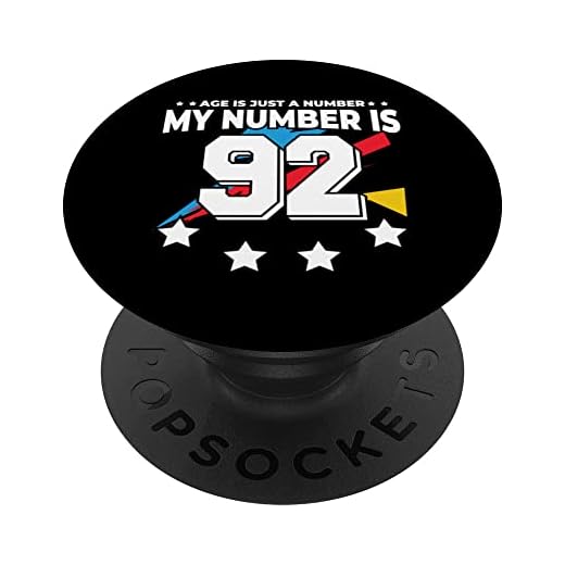 Age Is Just Number - Deportes 92 años de edad, divertido cumpleaños 92 PopSockets PopGrip Intercambiable