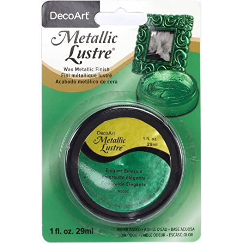 Deco Art Metallic Lustre Wax Finish, 1 oz, Elegant Emerald