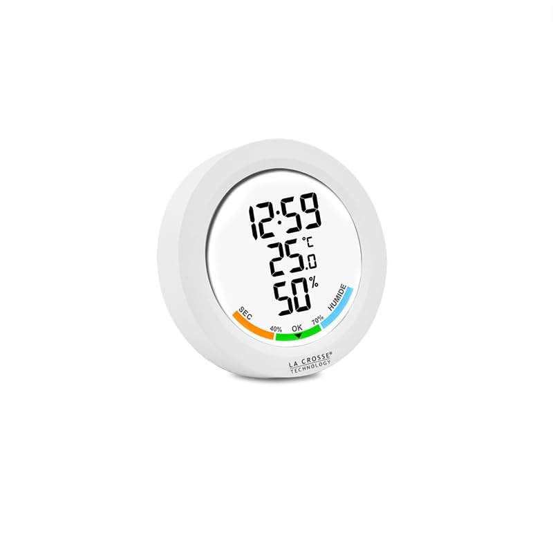 La Crosse Technology - WT135 Station thermo/Hygro avec indicateur de confort - Blanc